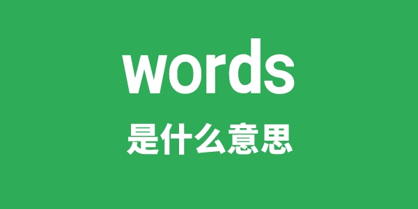 words是甚么意义