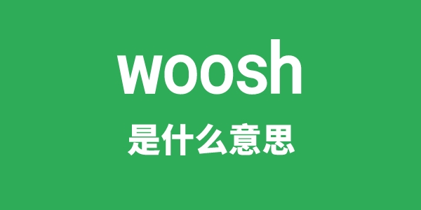 woosh是甚么意义