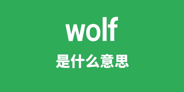 wolf是甚么意义