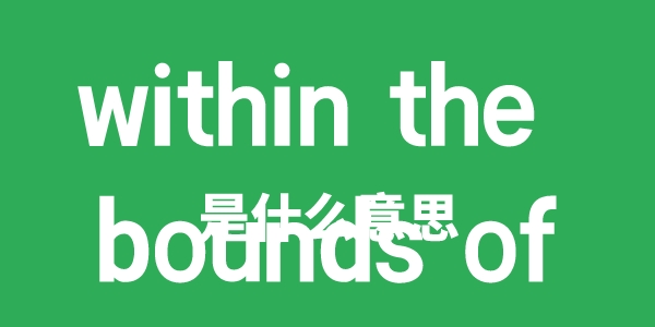 within the bounds of是甚么意义