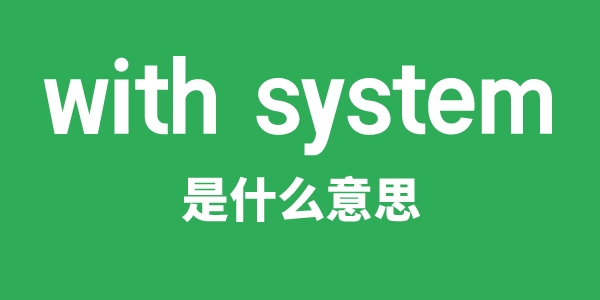 with system是甚么意义
