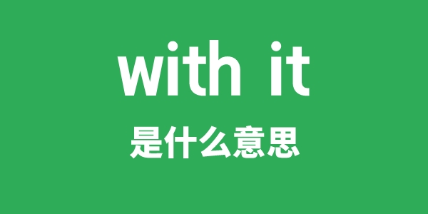 with it是甚么意义