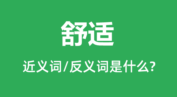 温馨的近义词和反义词是甚么,温馨是甚么意义