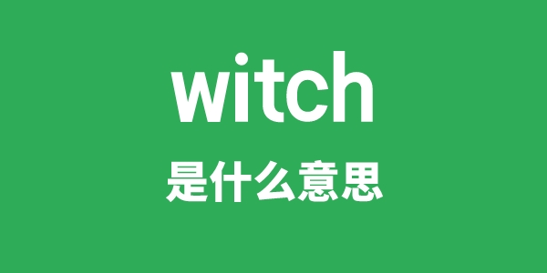 witch是甚么意义