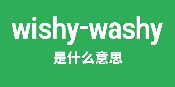 wishy-washy是甚么意义