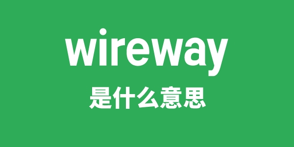 wireway是甚么意义
