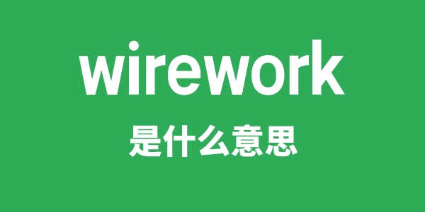 wirework是甚么意义