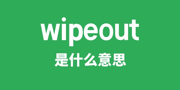 wipeout是甚么意义