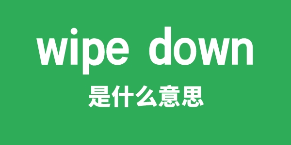 wipe down是甚么意义