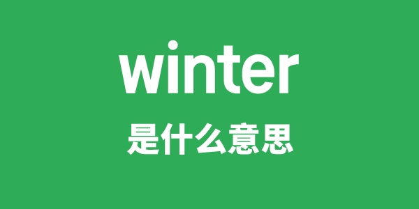 winter是甚么意义