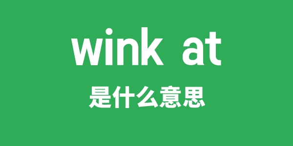 wink at是甚么意义
