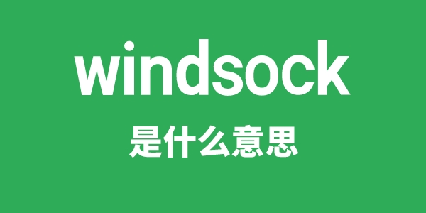 windsock是甚么意义