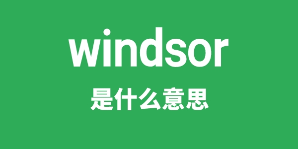 windsor是甚么意义