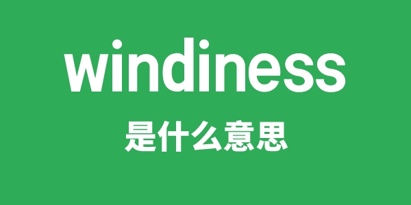 windiness是甚么意义
