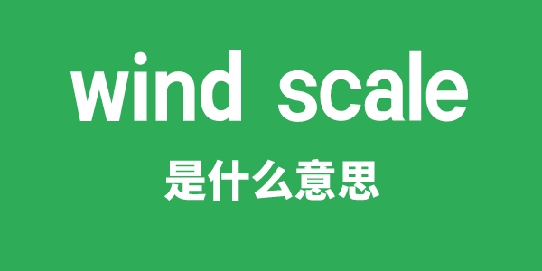 wind scale是甚么意义