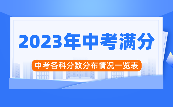 2023年中考满分是几多分,中考各科分数散布环境一览表