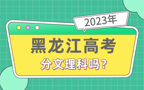 2023年黑龙江高考分文文科吗,是新高考地域吗