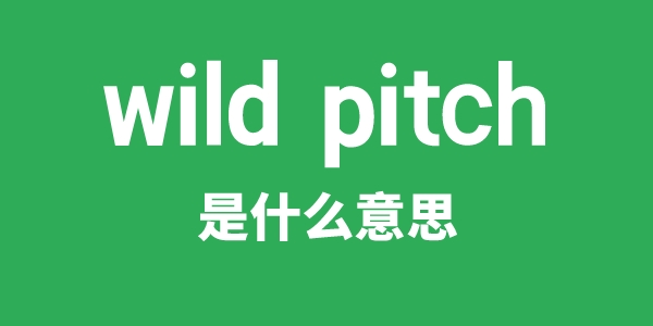 wild pitch是甚么意义