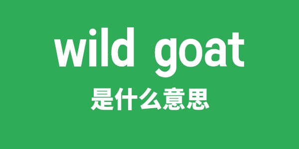 wild goat是甚么意义