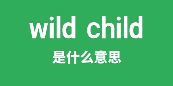 wild child是甚么意义