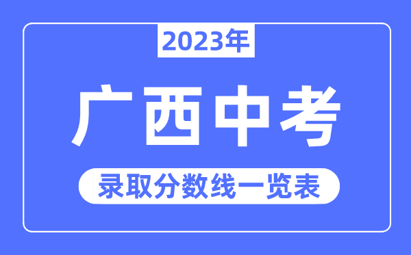 2023年广西中考登科分数线,广西中考分数线是几多