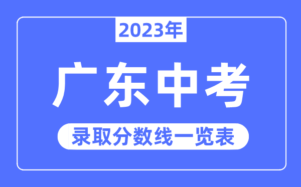 2023年广东中考登科分数线,广东中考分数线是几多