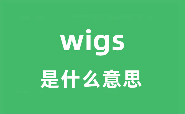 wigs是甚么意义