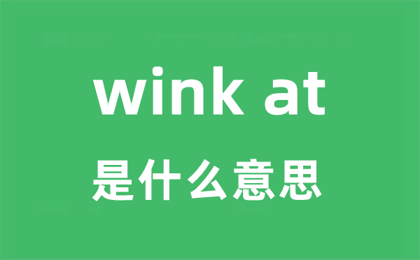 wink at是甚么意义