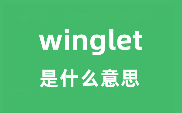 winglet是甚么意义