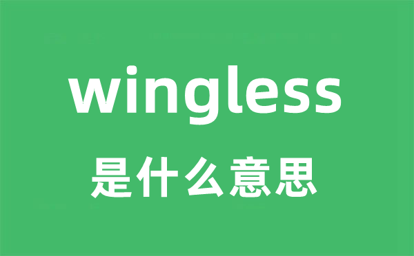 wingless是甚么意义