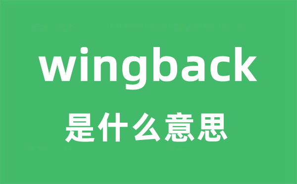 wingback是甚么意义