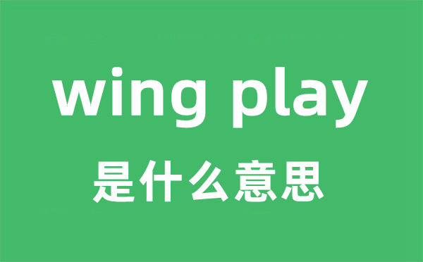 wing play是甚么意义