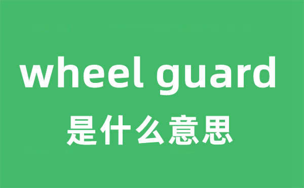 wheel guard是甚么意义
