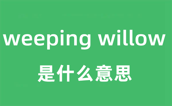 weeping willow是甚么意义