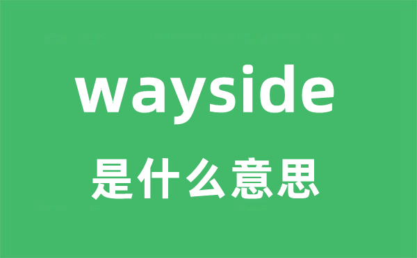 wayside是甚么意义