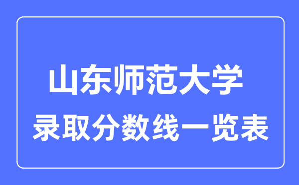 2023年高考几多分能上山东师范大学？附各省登科分数线