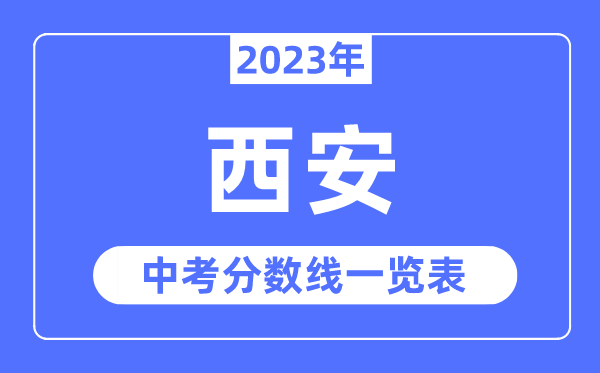2023年西安市中考登科分数线,西安中考分数线是几多