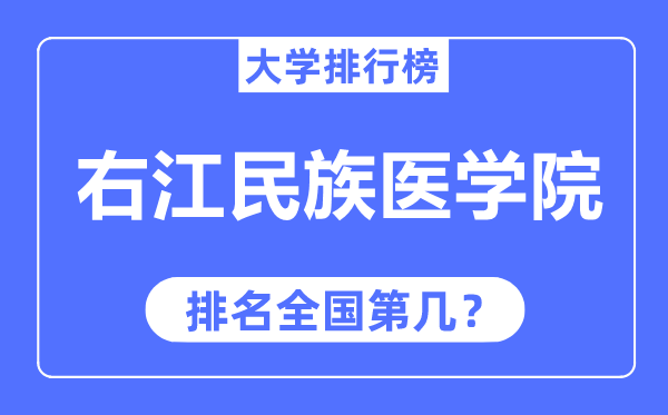 右江民族医学院排名天下第几,2023年最新天下排名几多