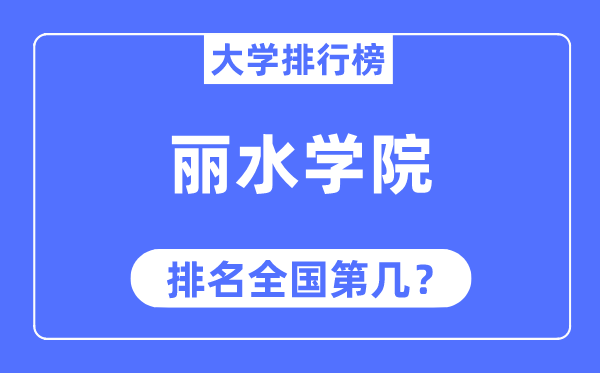 丽水学院排名天下第几,2023年最新天下排名几多