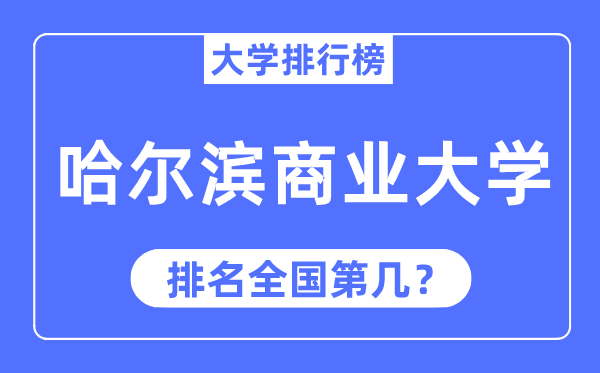 哈尔滨贸易大学排名天下第几,2023年最新天下排名几多