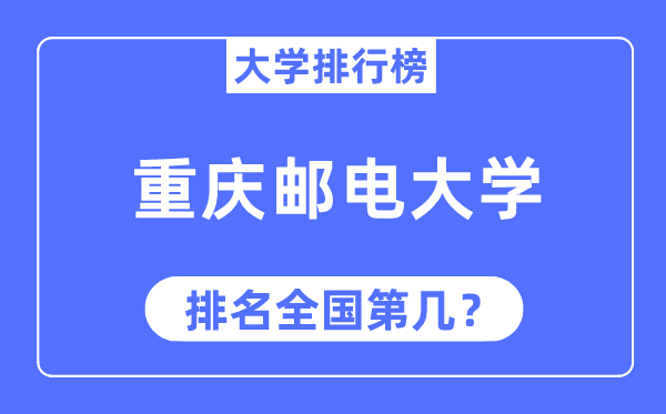 2023年重庆邮电大学排名,最新天下排名第几