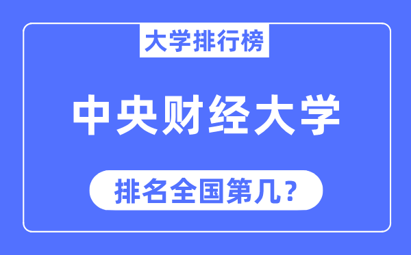2023年中心财经大学排名,最新天下排名第几