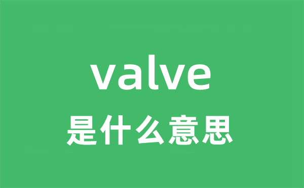 valve是甚么意义