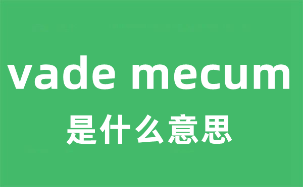 vade mecum是甚么意义