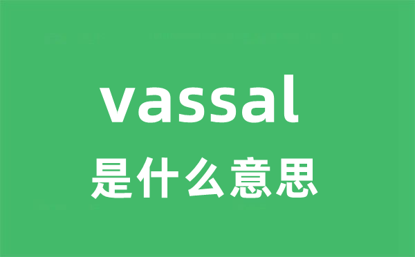 vassal是甚么意义