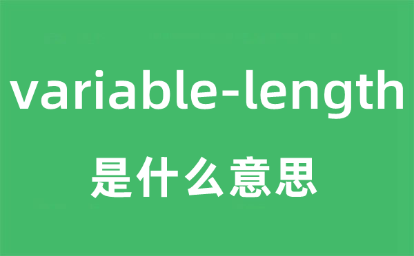 variable-length是甚么意义