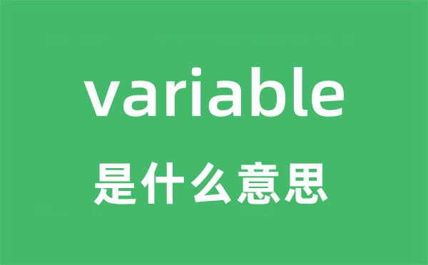 variable是甚么意义