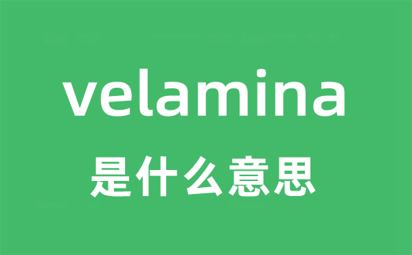 velamina是甚么意义