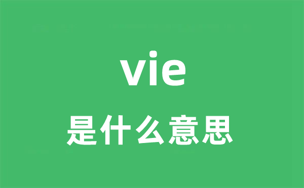 vie是甚么意义