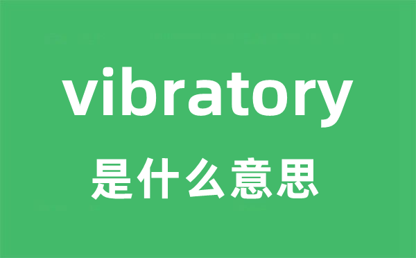 vibratory是甚么意义